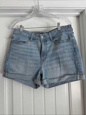 Old Navy Light Blue Denim Roll-Cuff Shorts